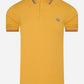 Twin tipped fred perry shirt - dijon yellow