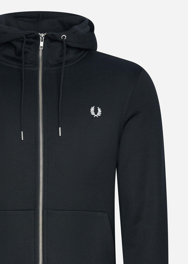 Fred Perry Cardigans  Hooded aw zip through sweatshirt - black 