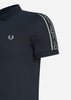 Fred Perry Polo's  Taped sleeve polo shirt - black 