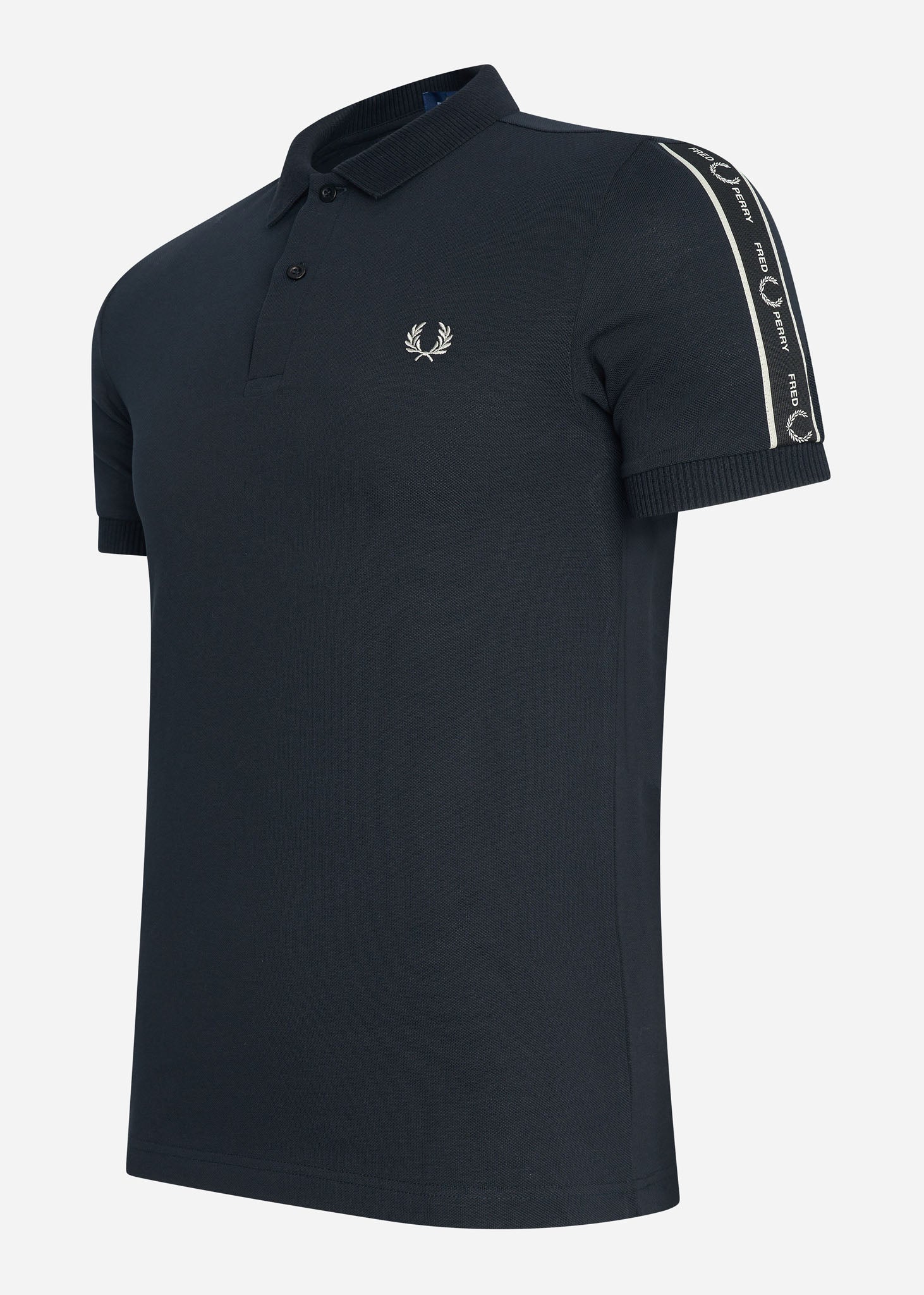 Fred Perry Polo's  Taped sleeve polo shirt - black 