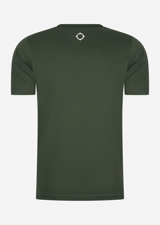 MA.Strum T-shirts  Half body print tee - oil slick 