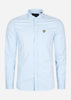 Lyle & Scott Overhemden  LS slim fit gingham shirt - light blue white 