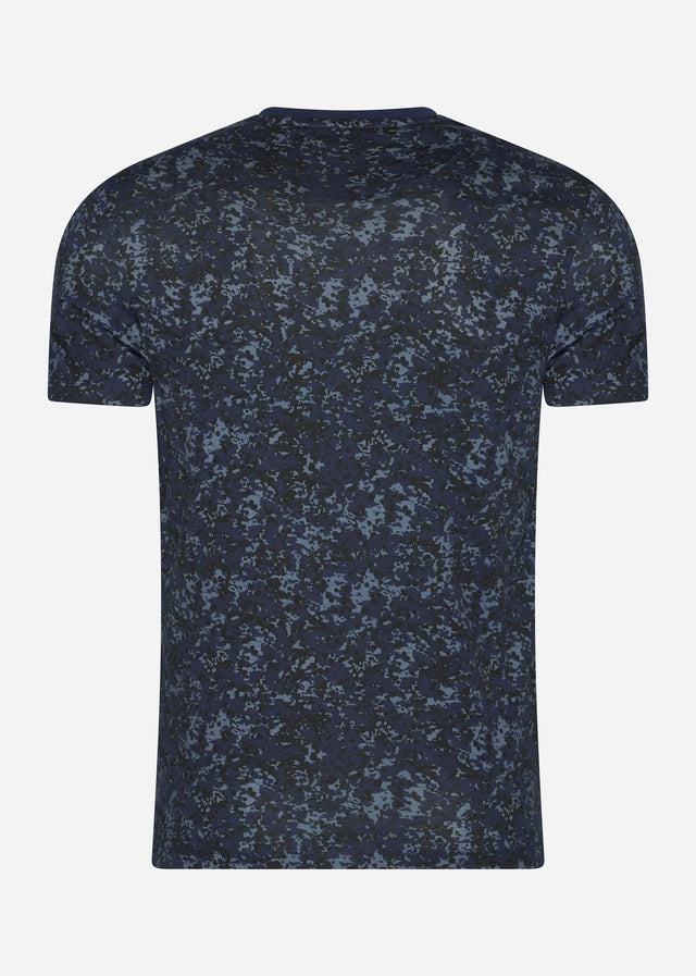 Lyle & Scott T-shirts  Earth print t-shirt - dark navy 