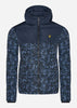 Lyle & Scott Jassen  Earth print wadded jacket - dark navy 