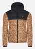 Lyle & Scott Jassen  Earth print wadded jacket - jet black 