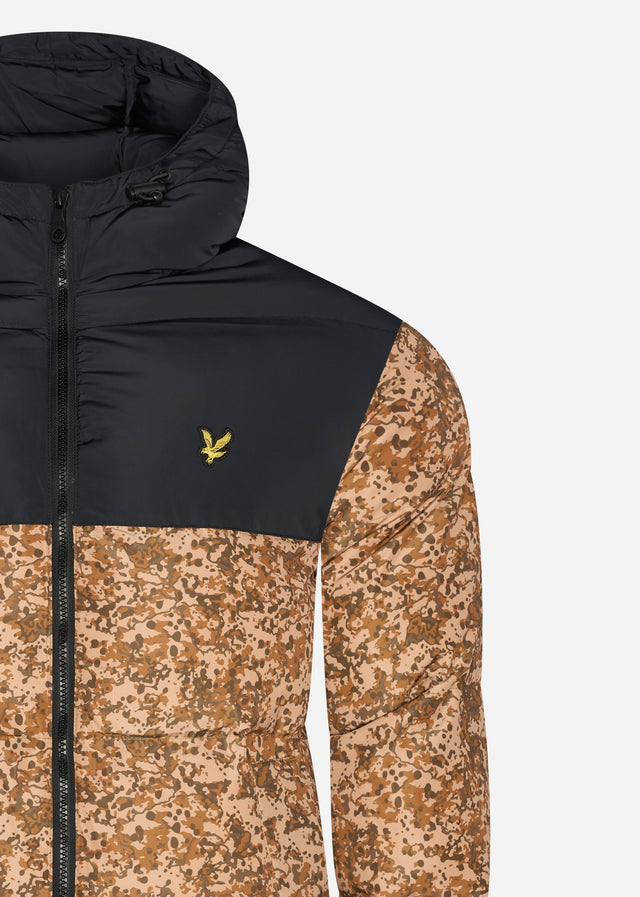 Lyle & Scott Jackets  Earth print wadded jacket - jet black 