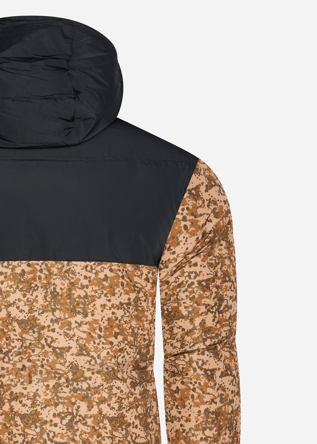 Lyle & Scott Jackets  Earth print wadded jacket - jet black 