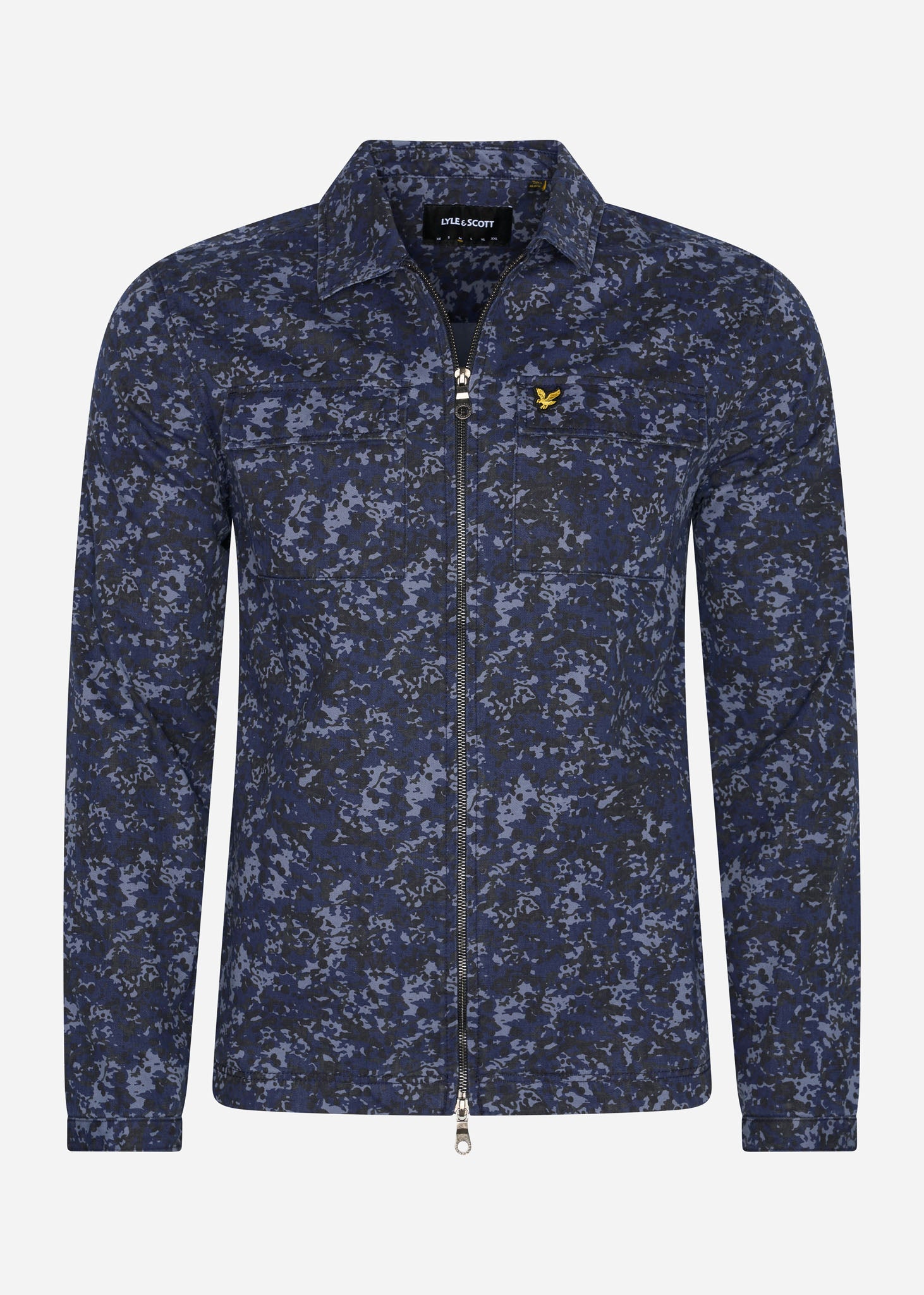 Lyle & Scott Overshirts  Earth print overshirt - dark navy 