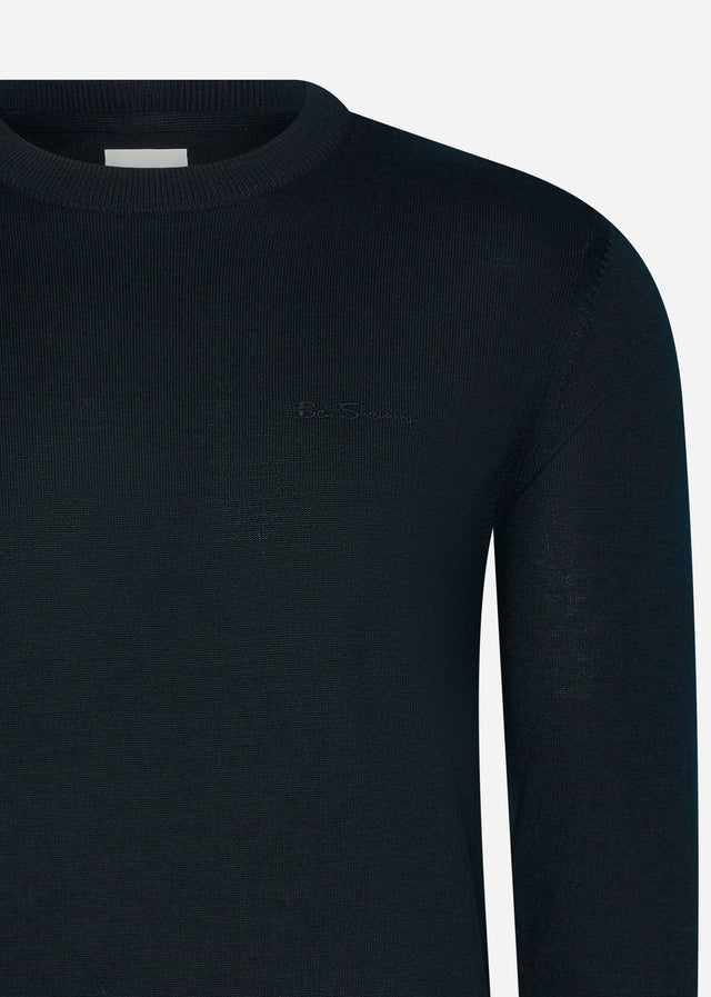 Ben Sherman Sweaters  Signature merino crew - black 