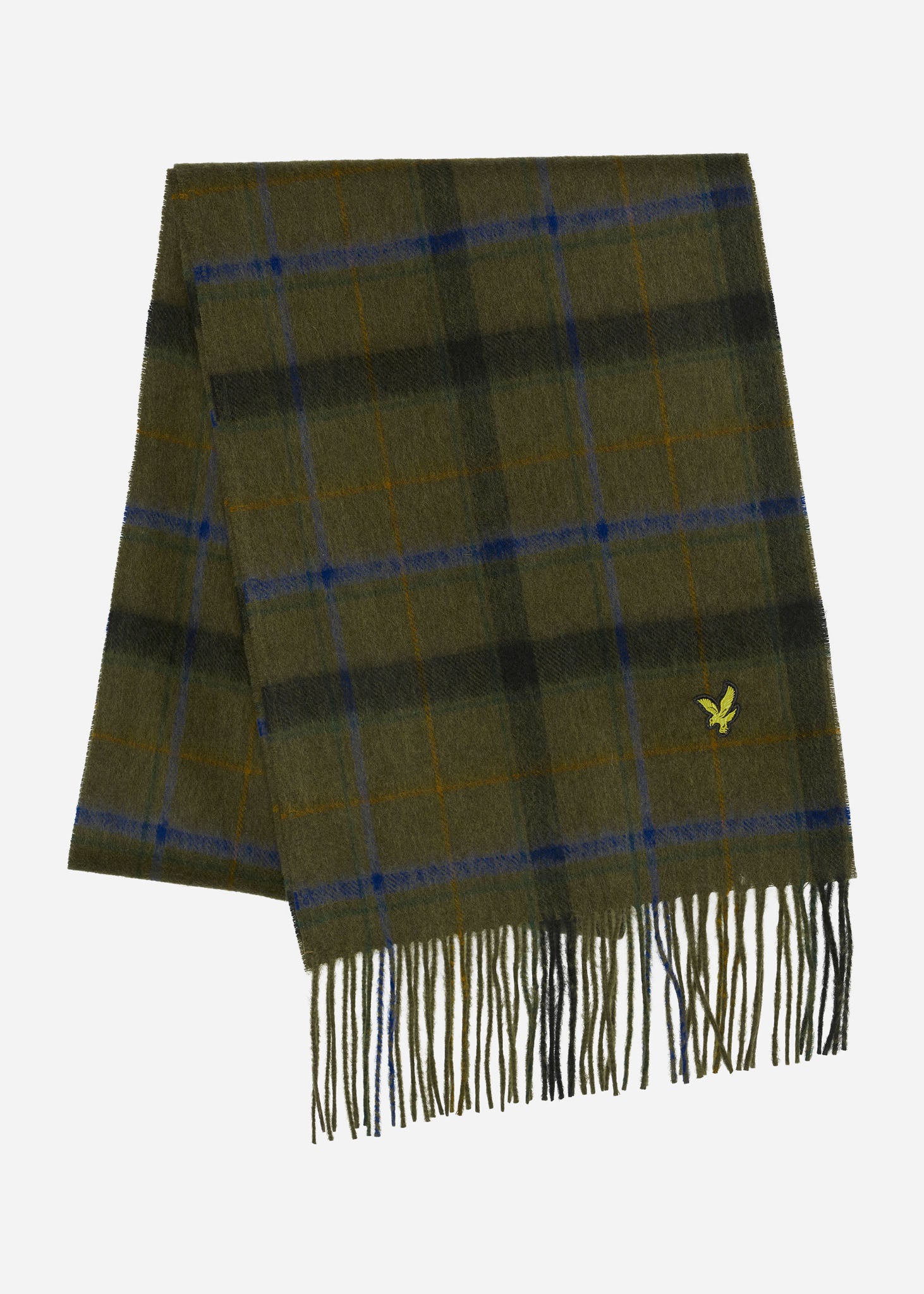 Lyle & Scott Sjaals  Tartan lambswool scarf - slate blue 