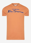 Ben Sherman T-shirts  Signature flock tee -anise 