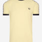 Taped ringer t-shirt - lemon sorbet