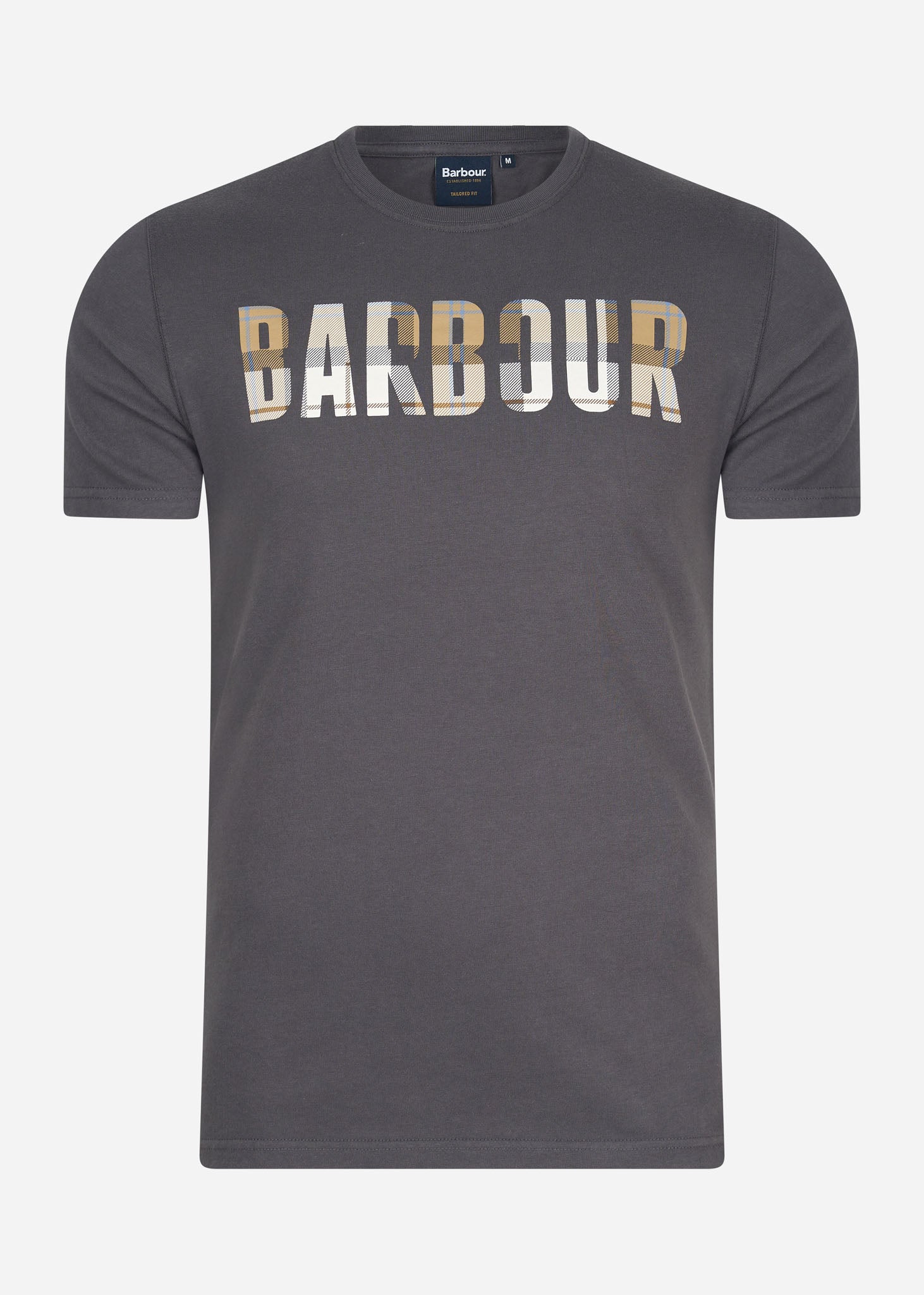 barbour t-shirt tartan check print 