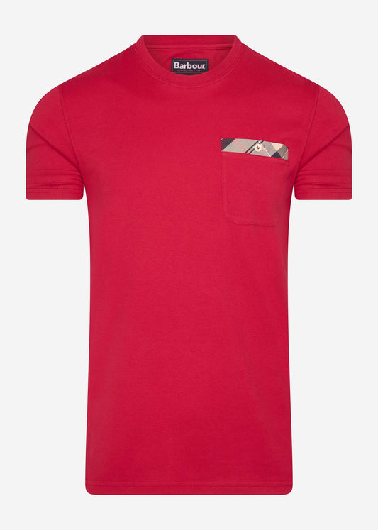 Durness pocket tee - chilli red