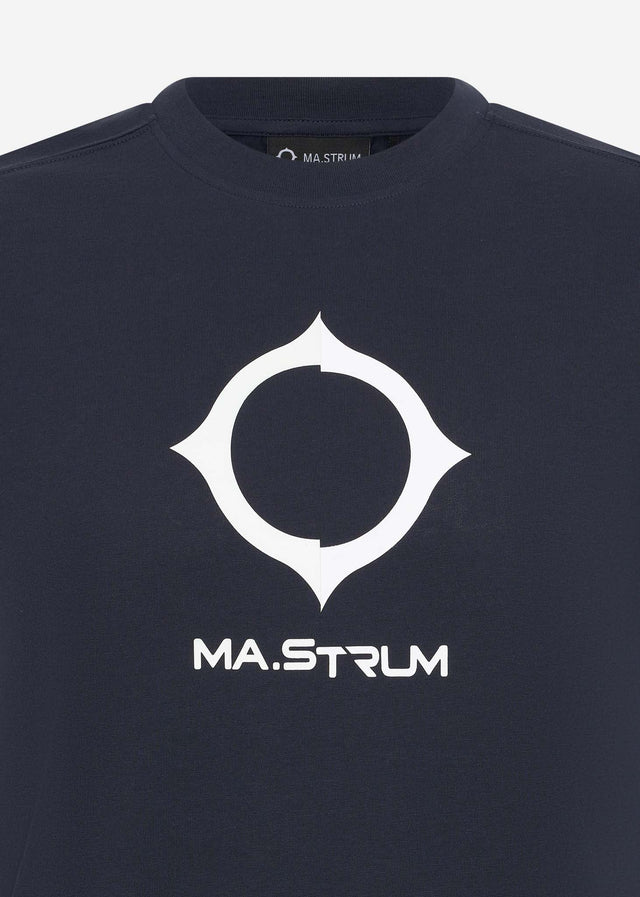 MA.Strum T-shirts  SS distort logo tee - ink navy 