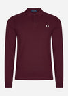 Fred Perry Longsleeve Polo's  LS plain fred perry shirt - oxblood 