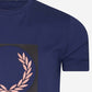 fred perry t-shirt laurel wreath french navy