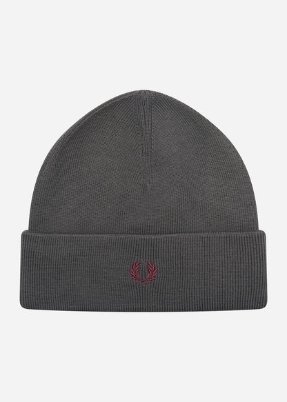 Fred Perry Mutsen  Merino wool beanie - gun metal 