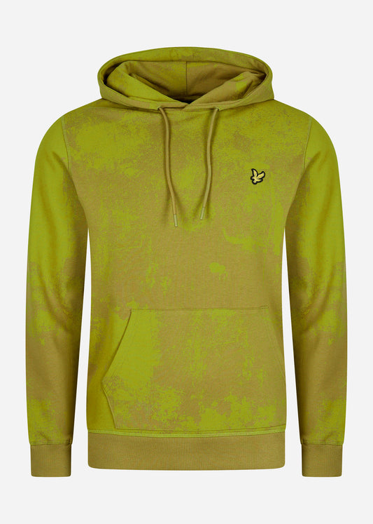 Erosion print hoodie - tin green
