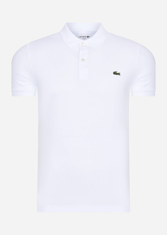 lacoste polo wit slim fit 