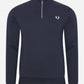 fred perry half zip sweater navy