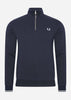 Fred Perry Truien  Half zip sweatshirt - navy 