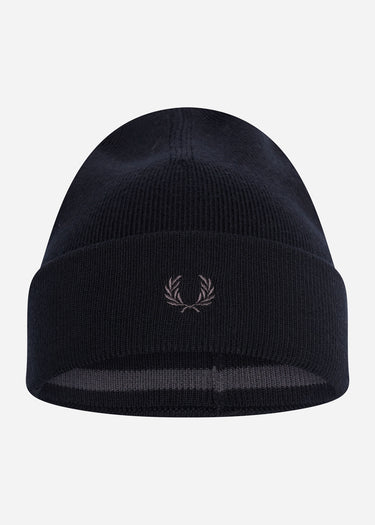 Fred Perry Mutsen  Merino wool beanie - black gunmetal 