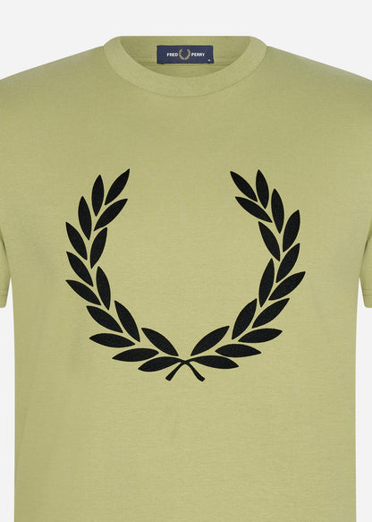 Fred Perry T-shirts  Flock laurel wreath t-shirt - sage green 