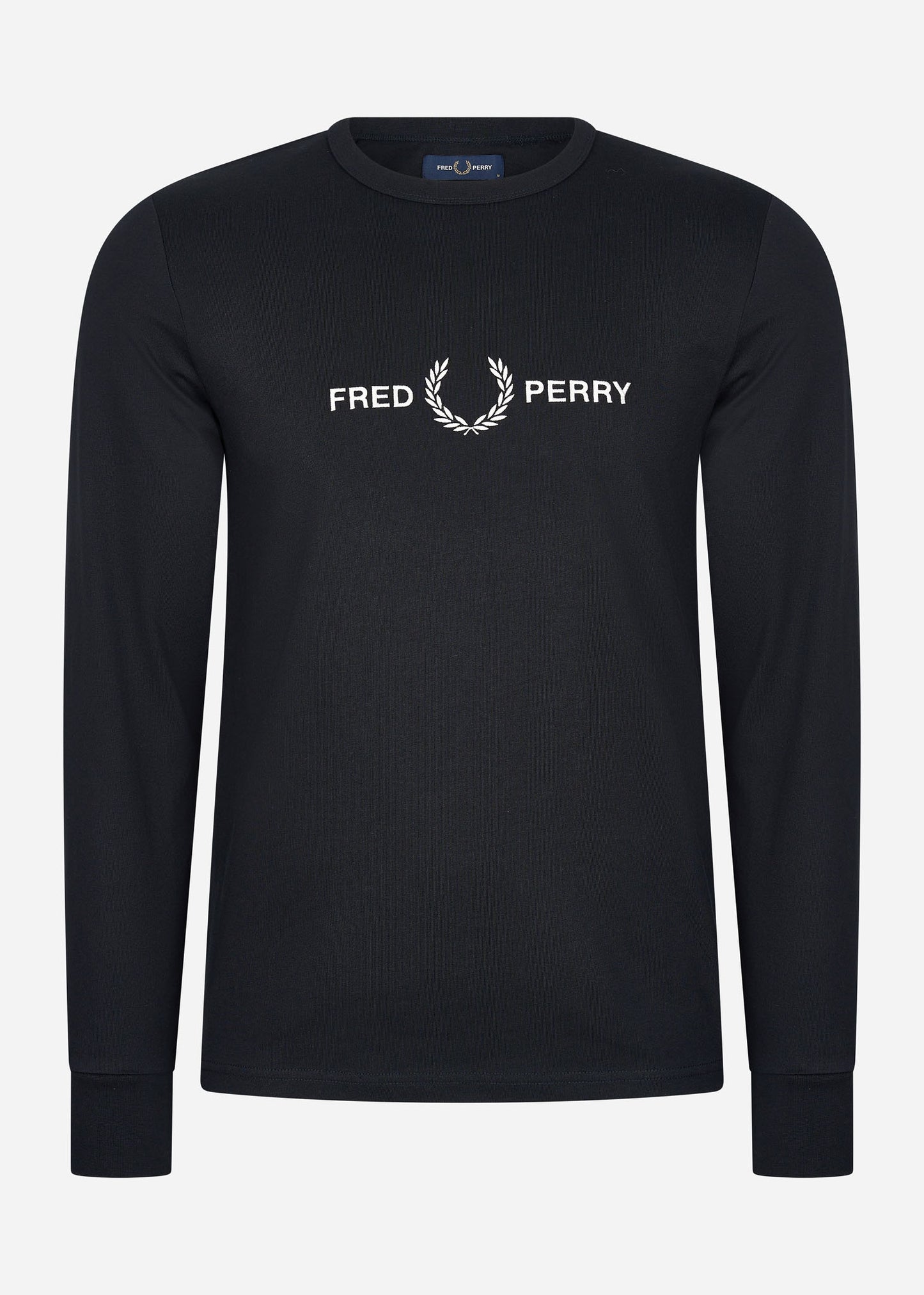 Fred Perry longsleeve black zwart