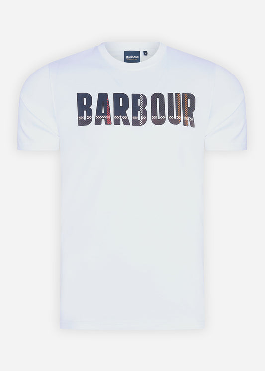 Barbour t-shirt with print white wit