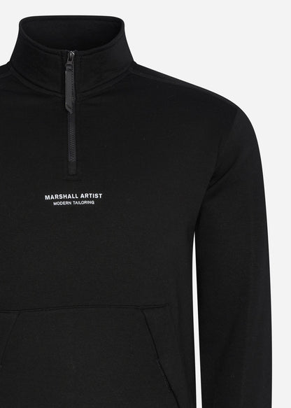 Marshall Artist Truien  Siren 1/4 zip sweat - black 