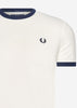 Fred Perry T-shirts  Taped ringer t-shirt - snow white 