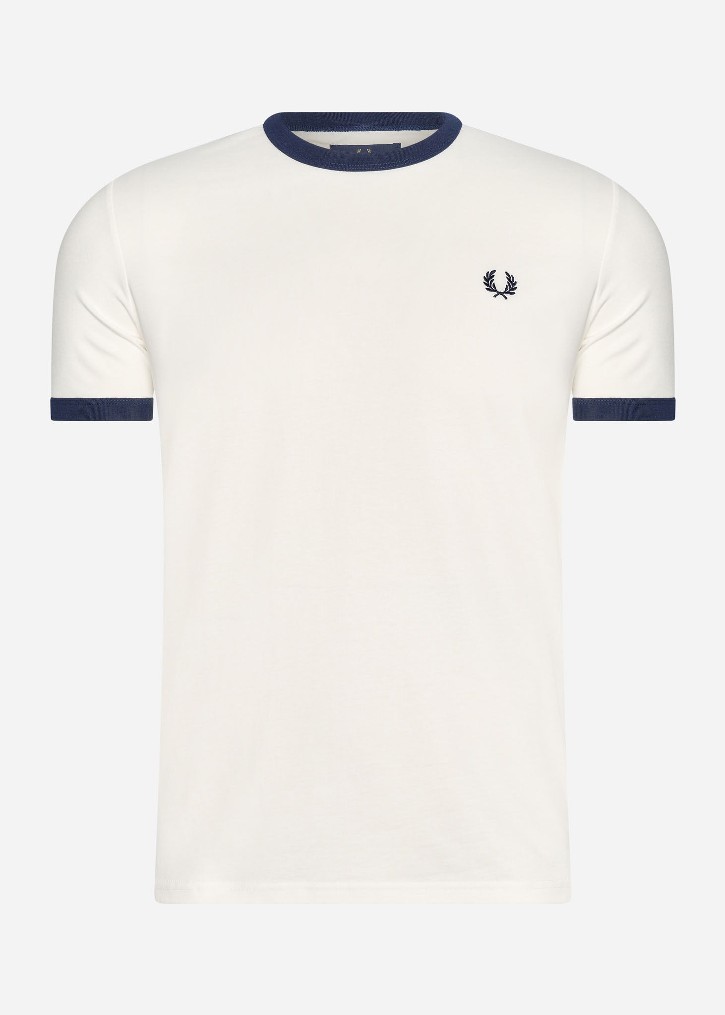 fred perry taped ringer t-shirt snow white
