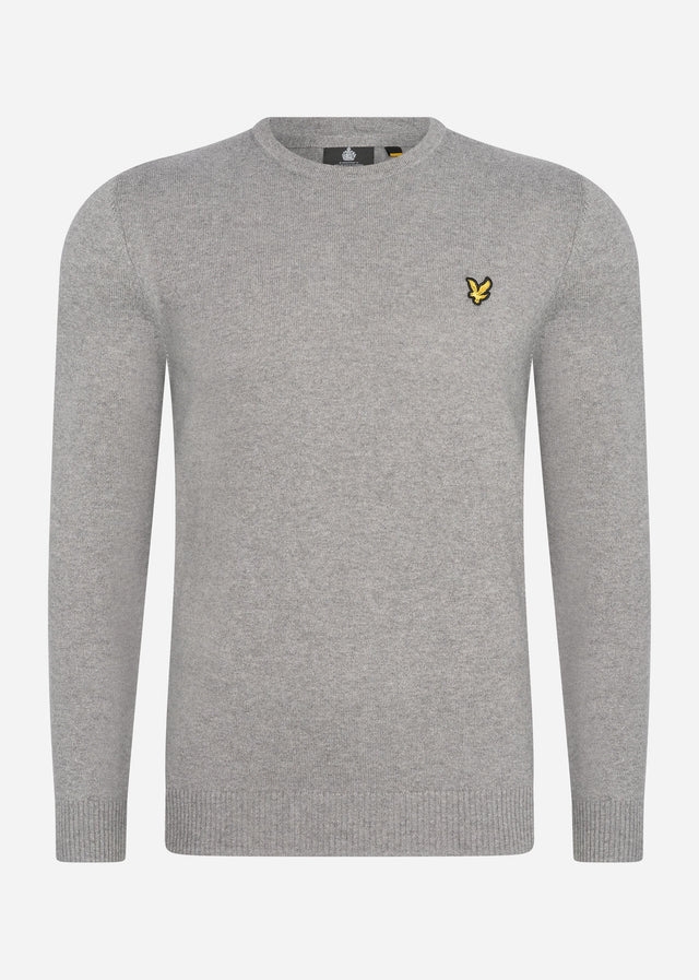 Lyle & Scott Sweaters  Merino crew jumper - mid grey marl 