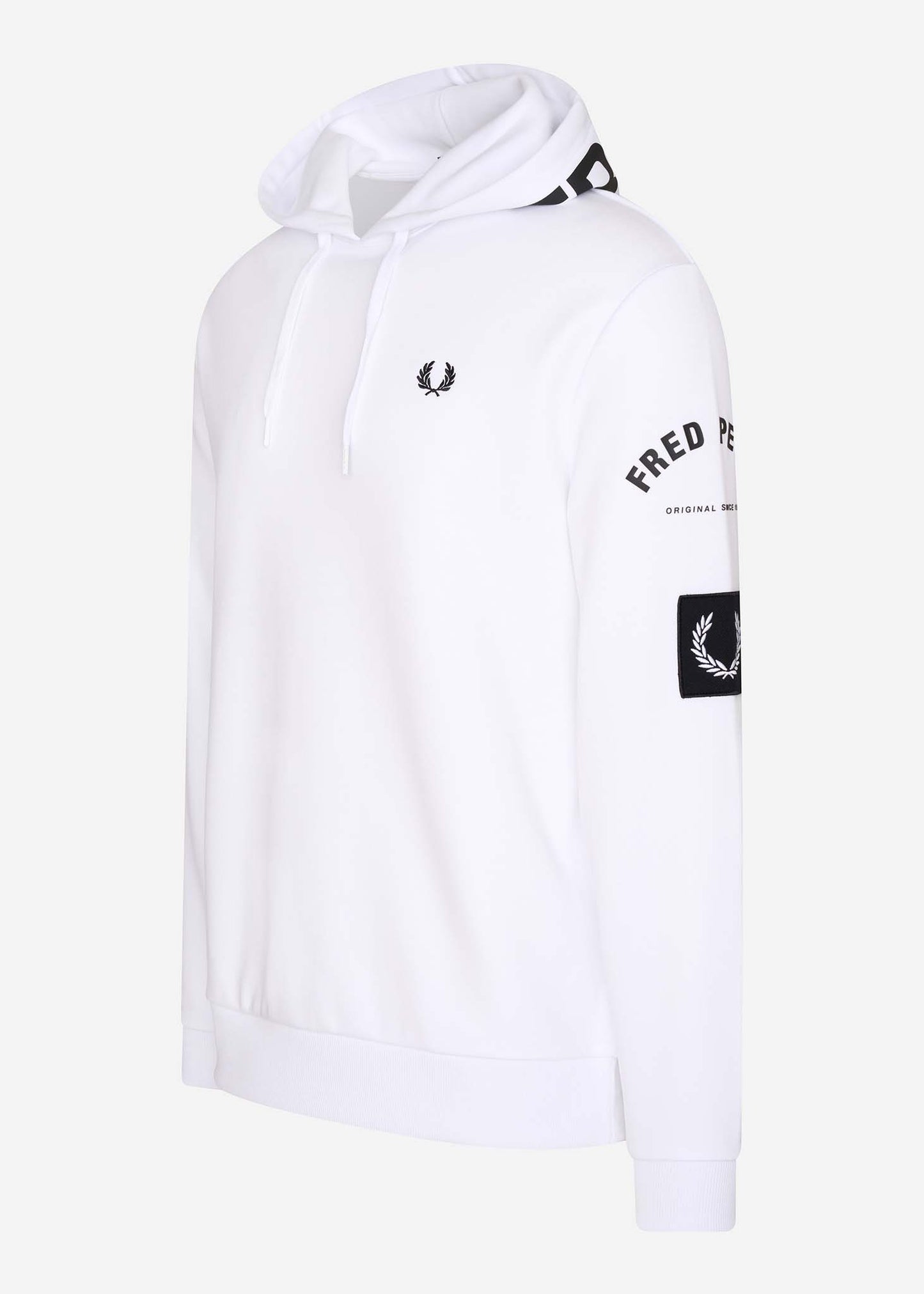 Bold branding hooded sweatshirt - white - Fred Perry