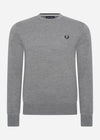 Fred Perry Truien  Classic crew neck jumper - grey marl 