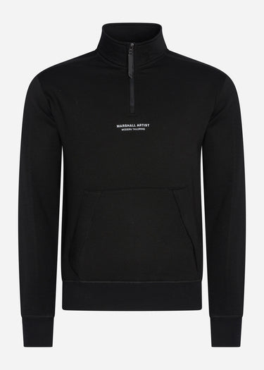 Marshall Artist Truien  Siren 1/4 zip sweat - black 