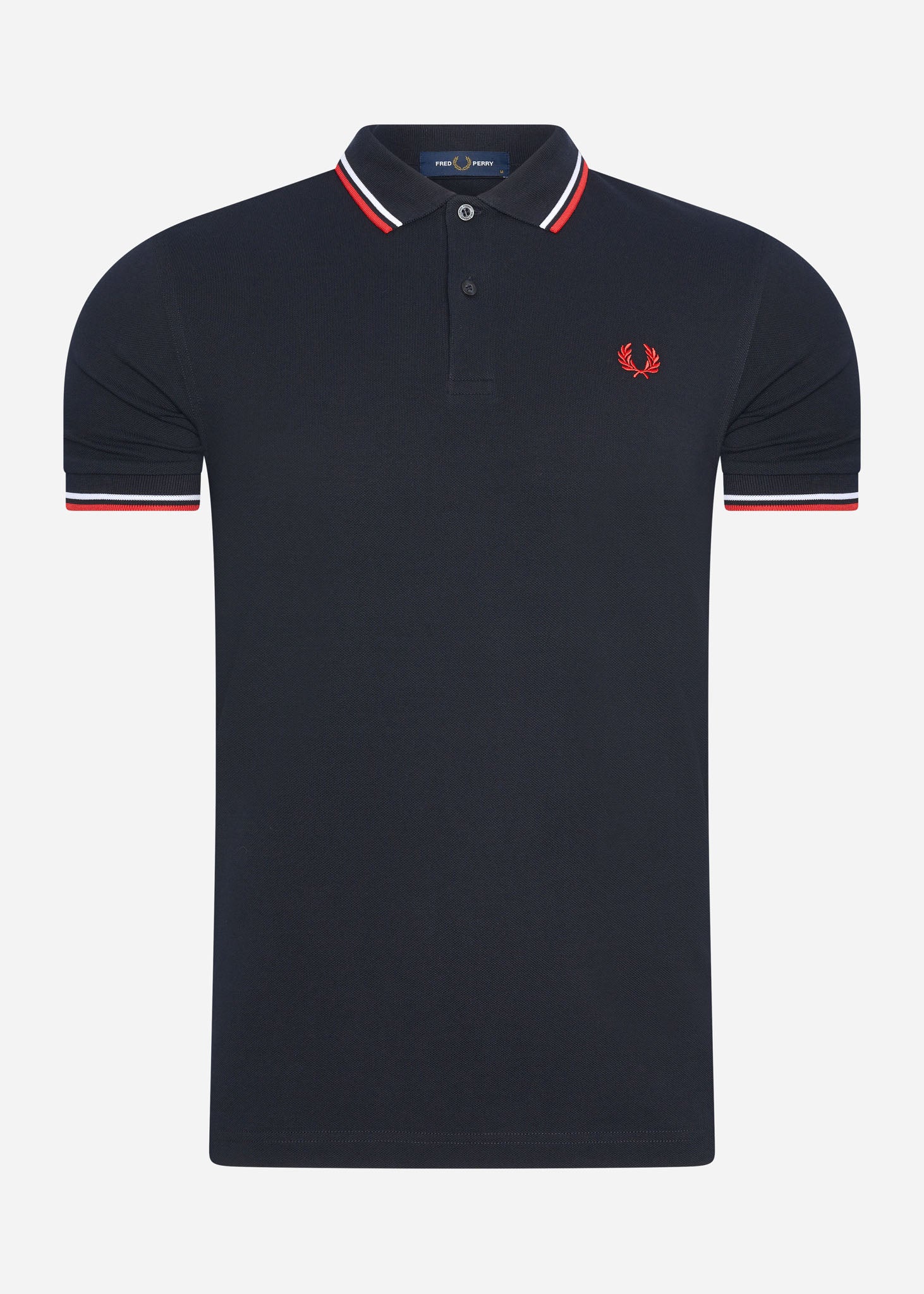 fred perry polo navy white