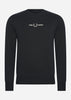 Fred Perry Truien  Embroidered sweatshirt - black 