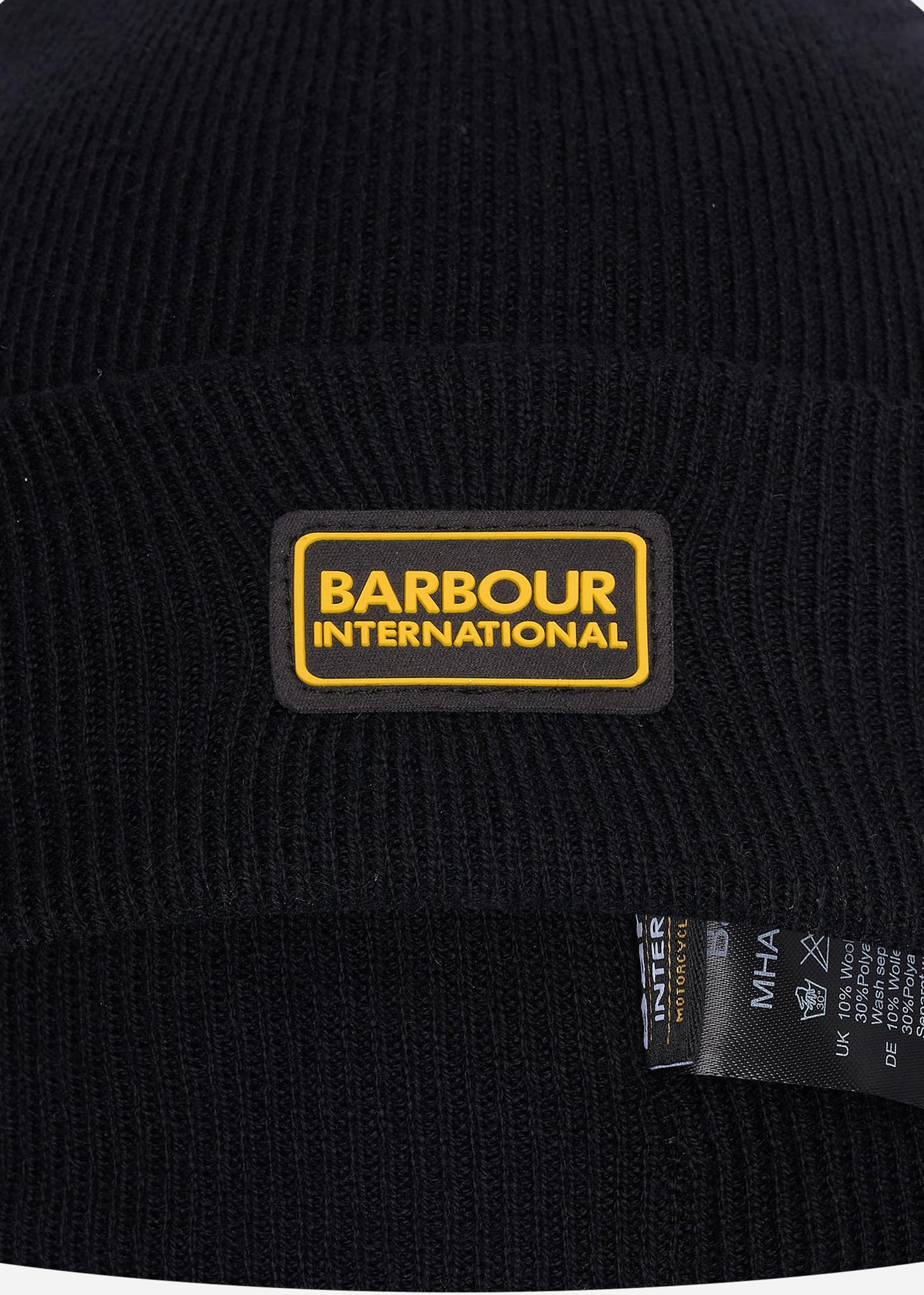 barbour international beanie legacy black