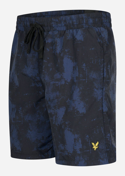 Lyle & Scott Zwembroeken  Erosion print swim short - navy 