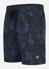 Lyle & Scott Zwembroeken  Erosion print swim short - navy 