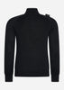 MA.Strum Truien  Quarter zip knit - jet black 