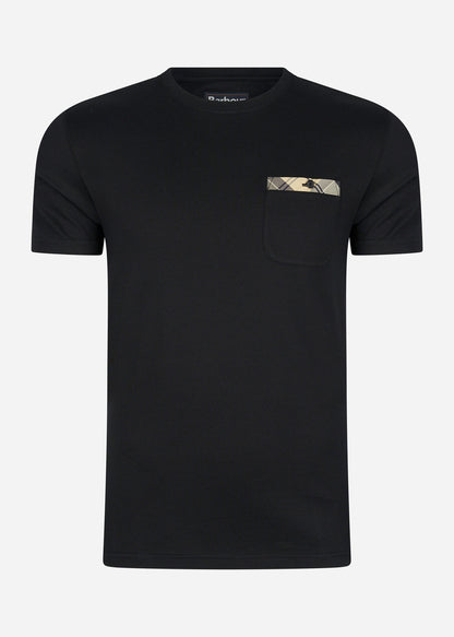 Barbour T-shirts  Durness pocket tee - black 