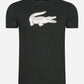 lacoste t-shirt zwart met logo print