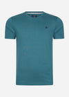 Hackett London T-shirts  Embroidered logo t-shirt - petrol 