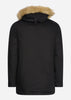 Lyle & Scott Jassen  Winter weight micro fleece lined parka - jet black 