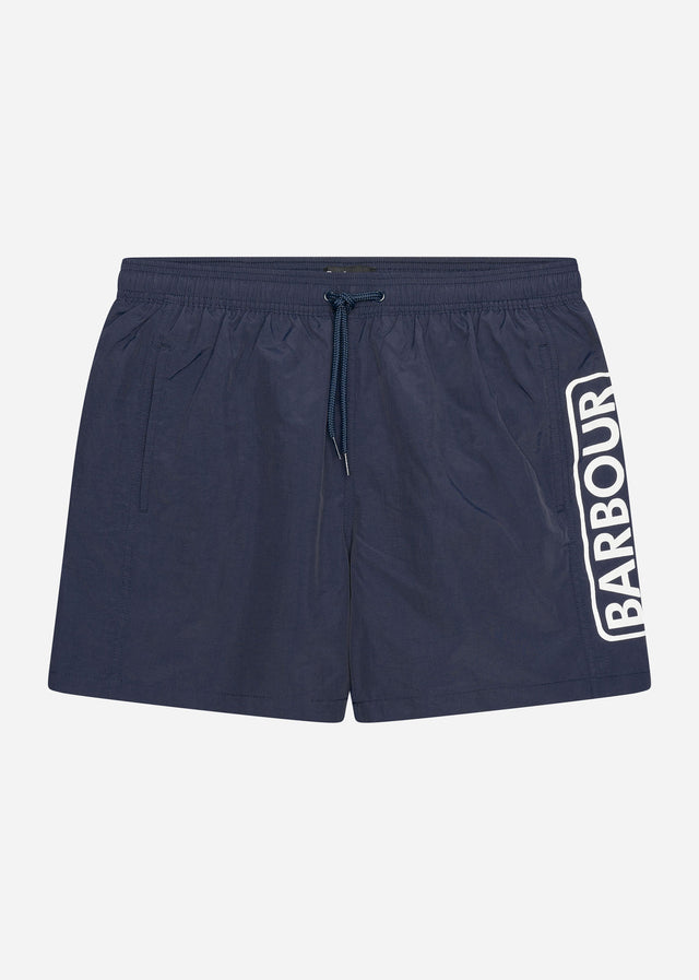 Barbour International Swimwear  Large logo swim short- international navy 