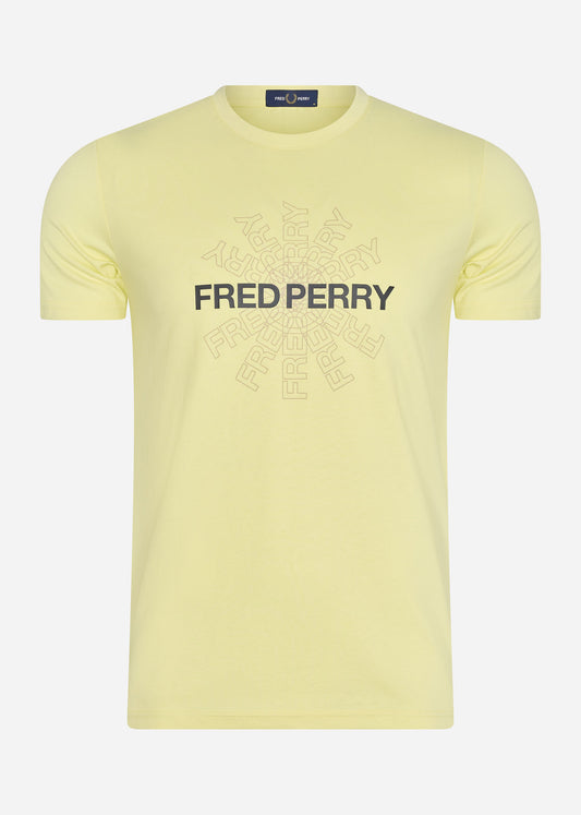 Fred perry graphic t-shirt - wax yellow - Fred Perry