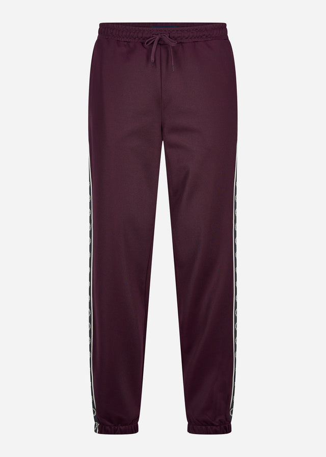 Fred Perry Joggers  Seasonal taped track pant - oxblood gunmetal 